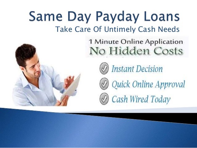 Same Day Payday Loans- Unique Financial Solution For Untimely Cash Ne\u2026