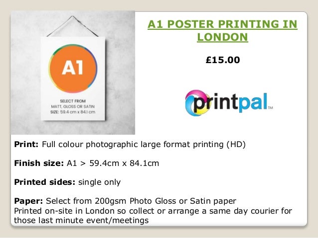 Same Day Poster Printing In London A0 A1 A3