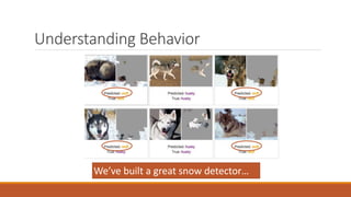 Understanding Behavior
We’ve built a great snow detector…
 
