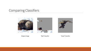 Comparing Classifiers
Original Image “Bad” Classifier “Good” Classifier
 