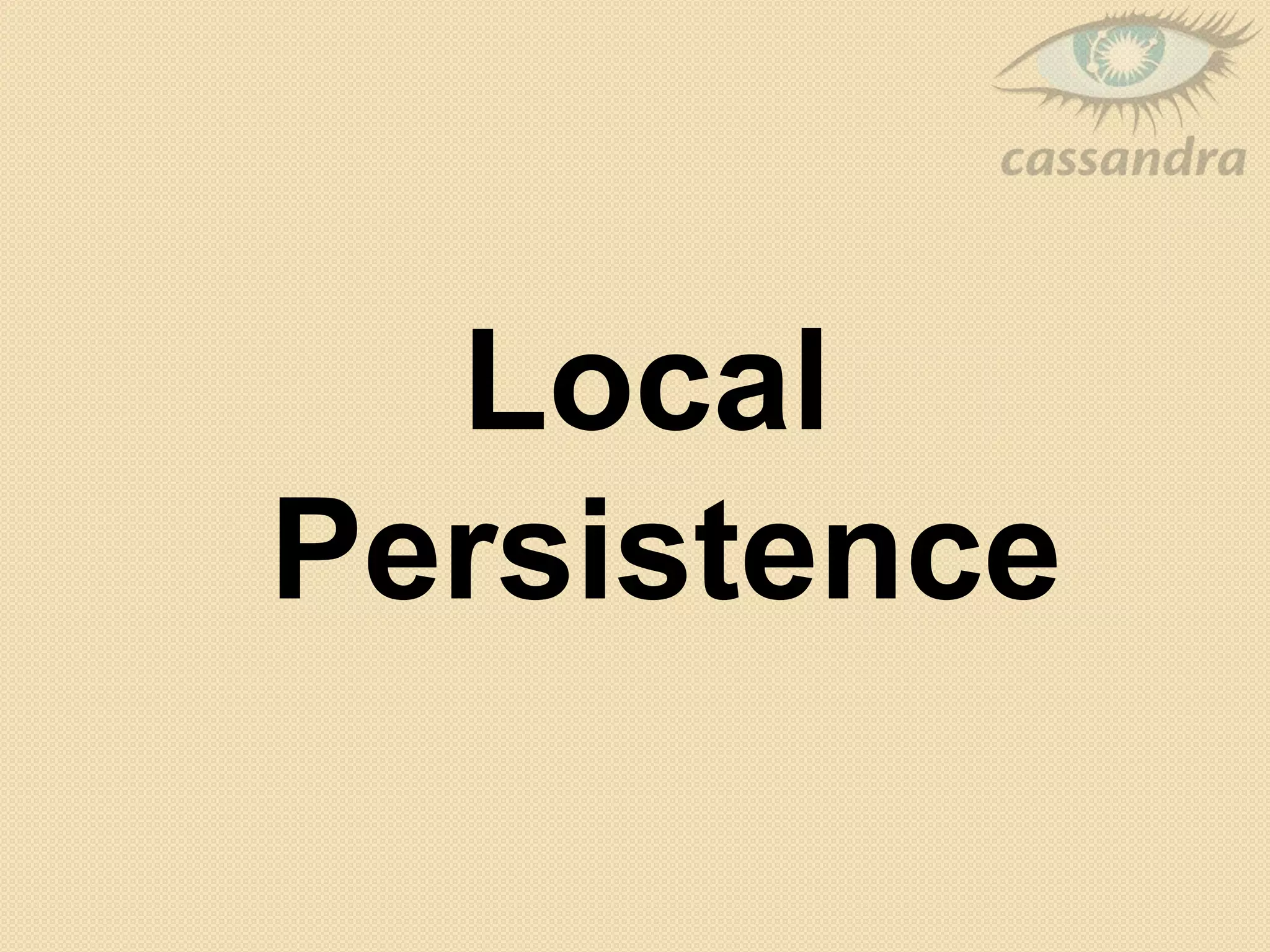 Local
Persistence
 