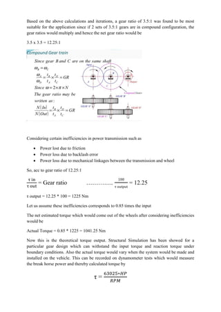 Single Speed Transmission for Electric Vehicles | PDF