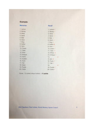 Sa memory champs test | PDF