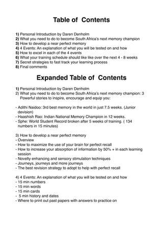 Sa memory champs test | PDF