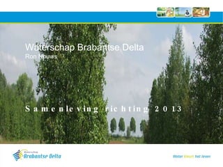 Waterschap Brabantse Delta Ron Nouws Samenleving richting 2013 