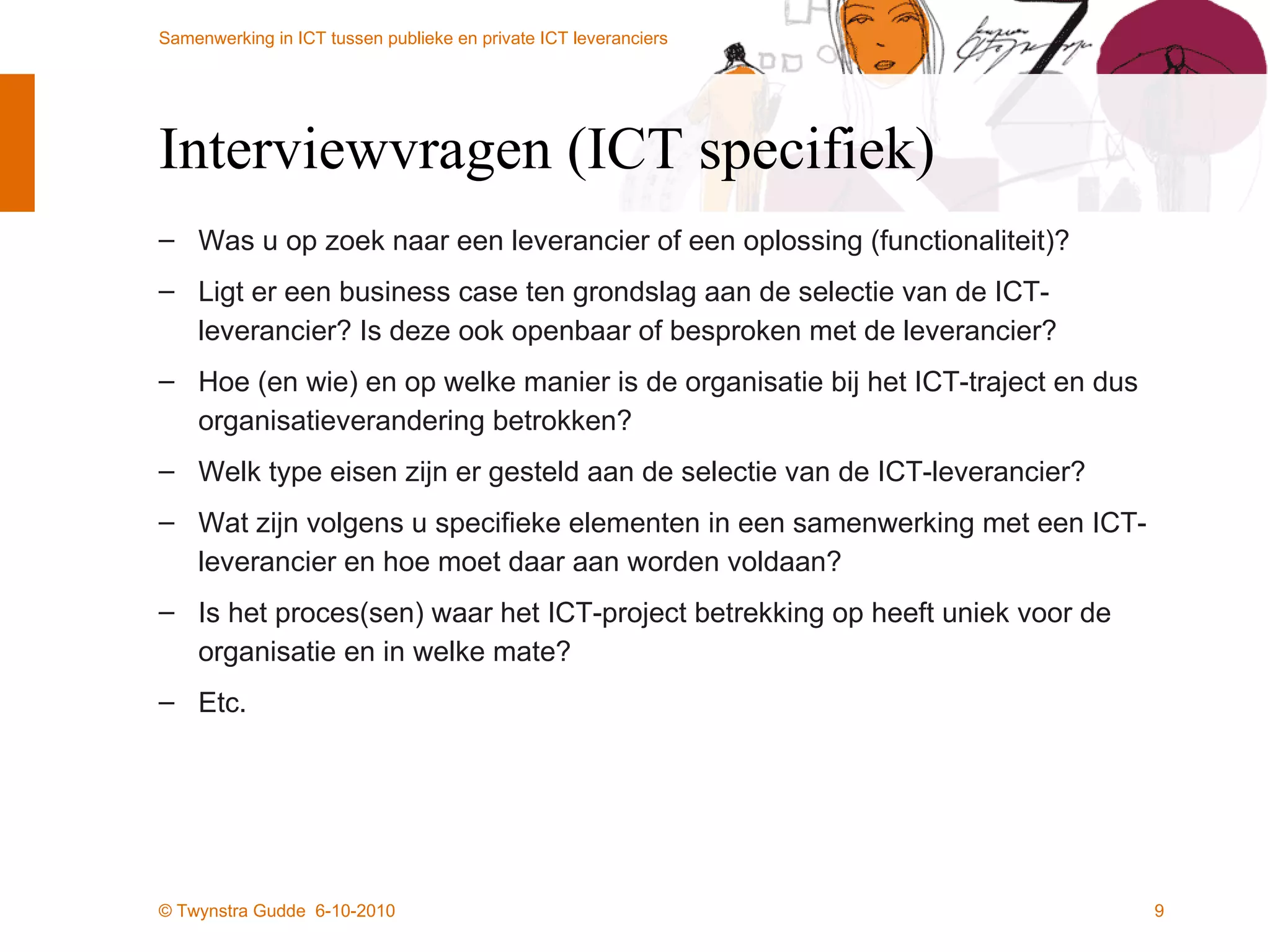 Samenwerking in ict tussen publieke en private ict | PPT