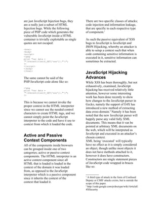 Same Origin Policy Weaknesses | DOC | Web Design and HTML | Internet