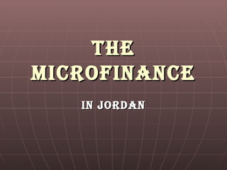 The Microfinance In Jordan 
