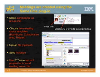 Sametime 3D - Virtual Worlds in OpenSim