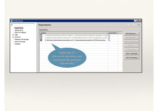 Added the ST
Advanced repository and
unchecked the previous
repositories
 