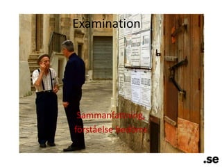 ExaminationSammanfattning, förståelsebedöms