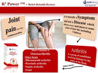Most Common is
    Osteoarthritis
Other forms
•Rheumatoid arthritis
•Psoriatic arthritis
•Septic arthritis
•Gout                   15
 