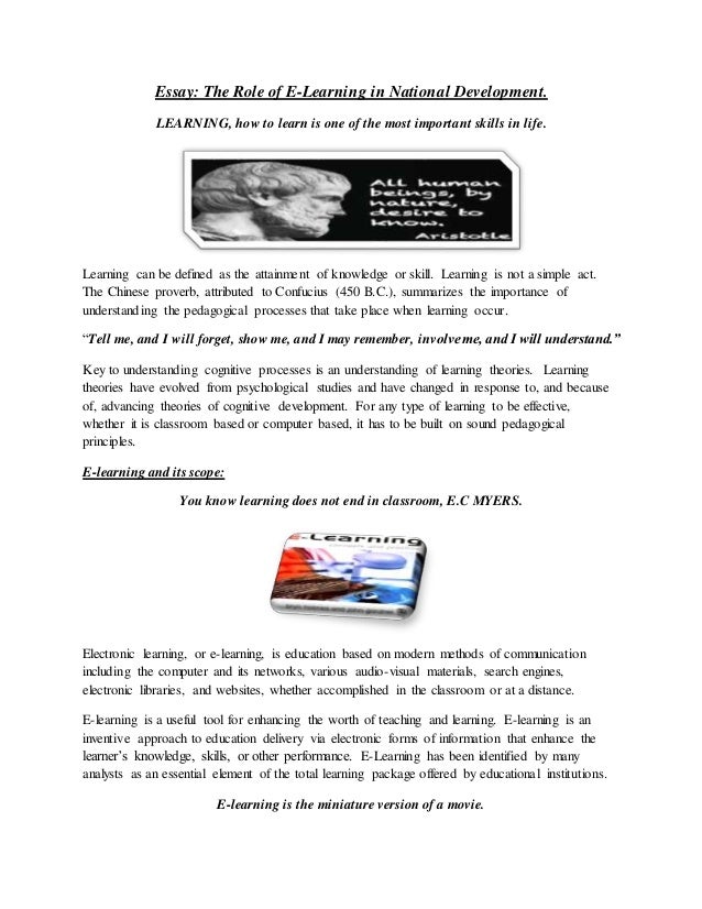 Distance learning essay