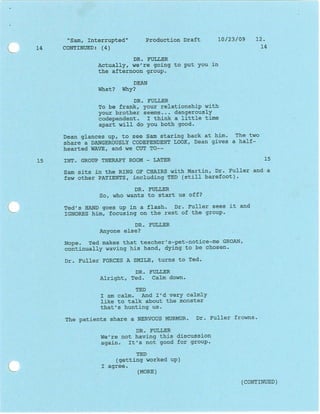 Script Interruption Sam, Interrupted script | PDF