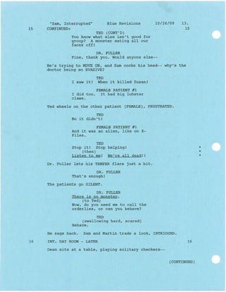 Script Interruption Sam, Interrupted script | PDF
