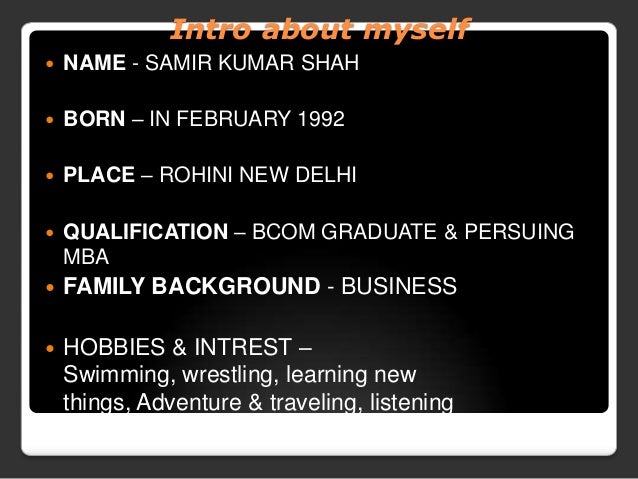 Powerpoint presentation about myself templates image