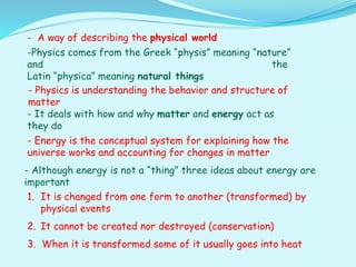 Physics Project On Physical World, Units and Measurement | PPTX