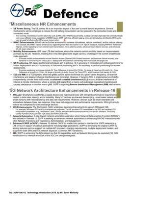 Defence
5G (3GPP Rel.15) Technology Introduction-2018, by Mr. Samir Mohanty
 