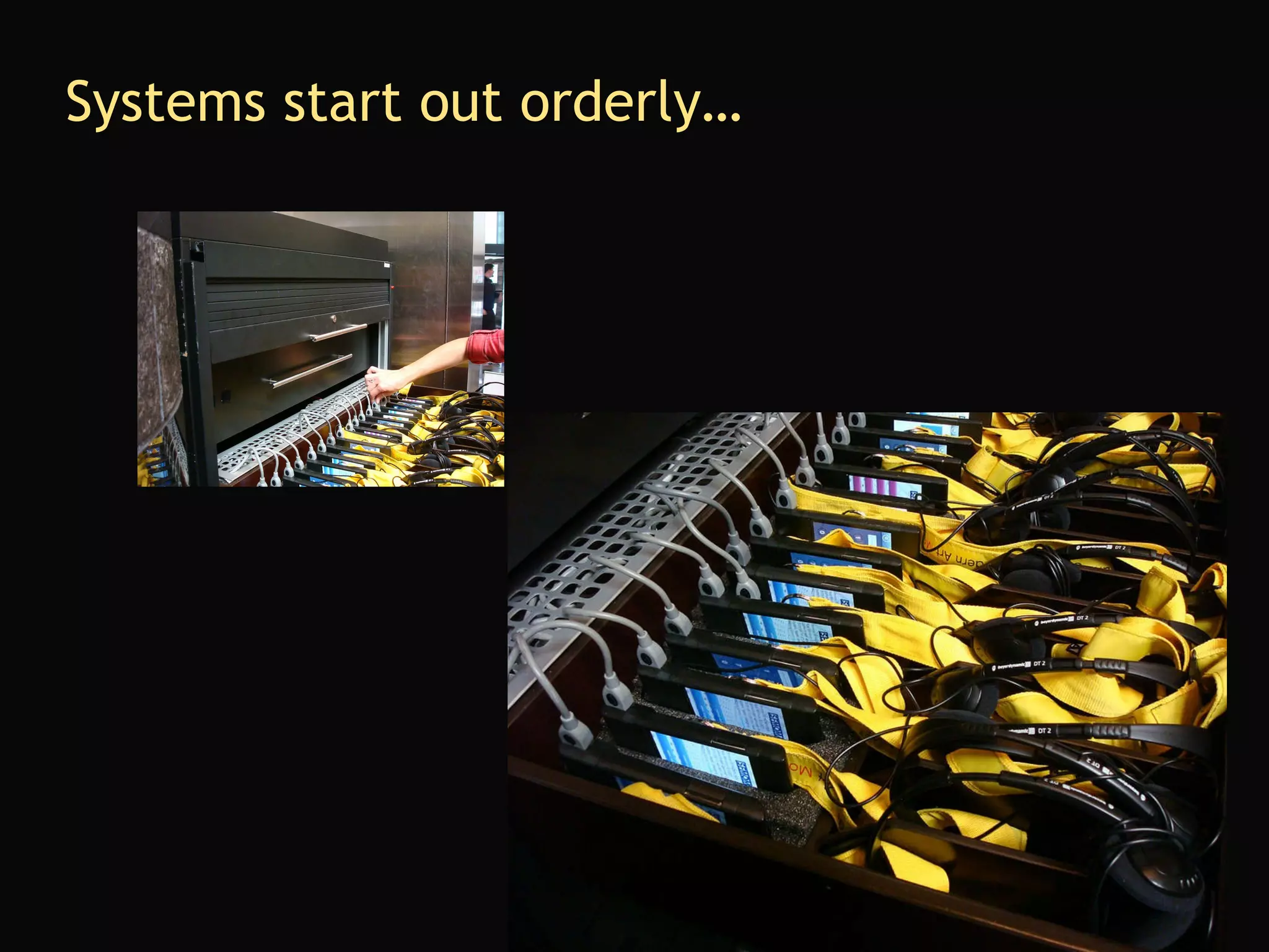 Systems start out orderly… 