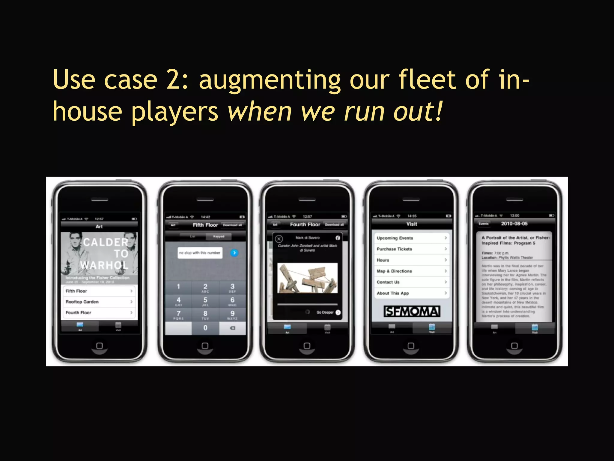 Use case 2: augmenting our fleet of in-house players  when we run out! 