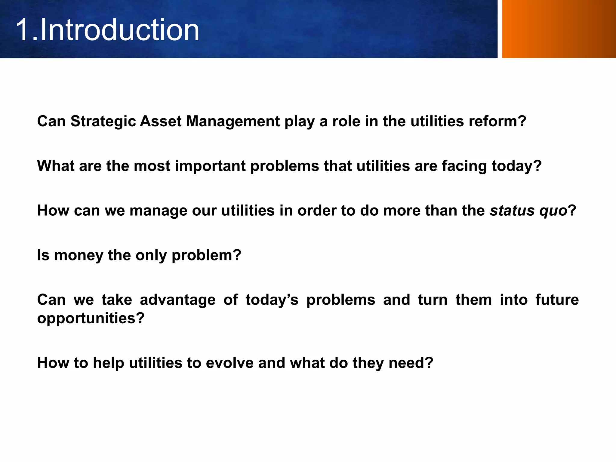Strategic Asset Management - Water Utilities | PPT