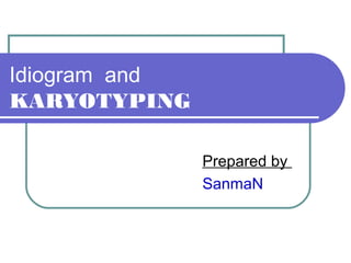 Idiogram and
KARYOTYPING

               Prepared by
               SanmaN
 