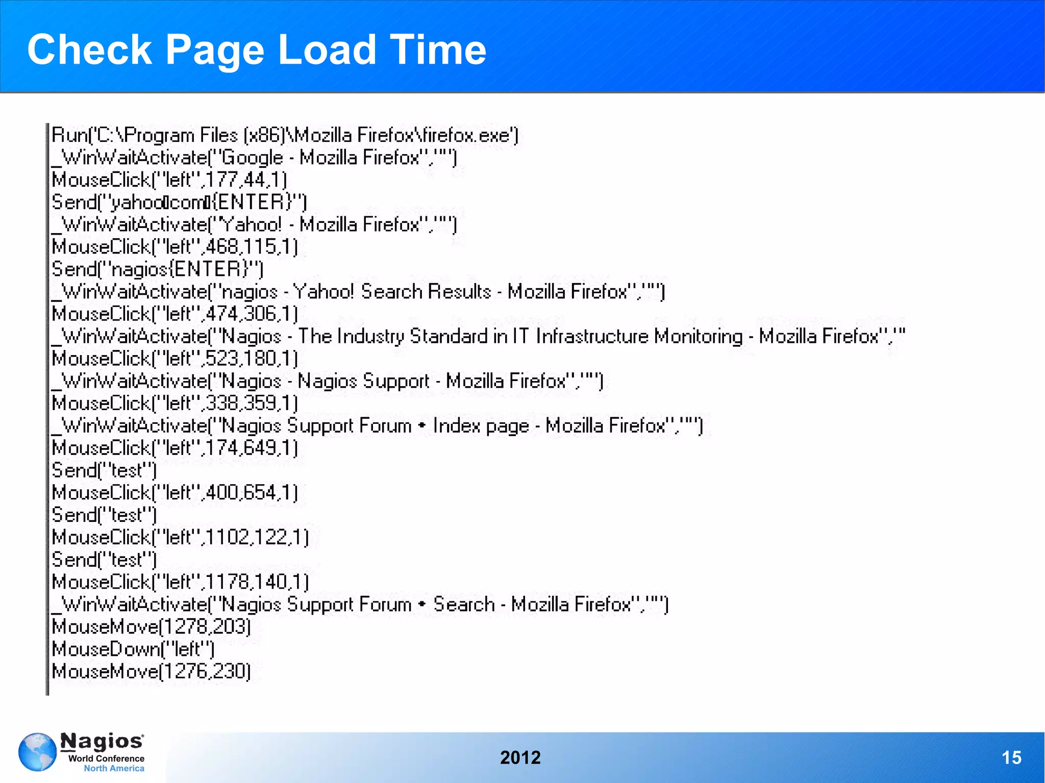 Check Page Load Time




                       2012   15
 