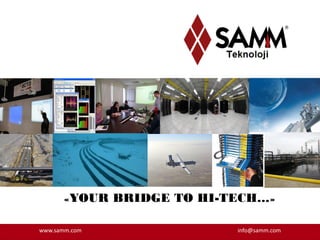 «YOUR    BRIDGE TO HI-TECH…»

www.samm.com                 info@samm.com
 