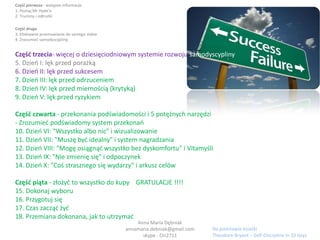 Pochwała porażki Porażka jest naszym nauczycielemAnna Maria Dębniak            annamaria.debniak@gmail.com            skype - Ori2711