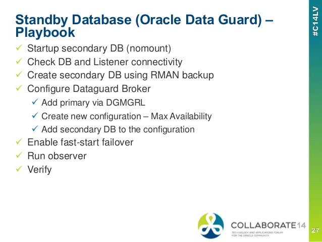 enable to in how standby dgmgrl database R12 High and Deploying Resilient Availability Business enable to in how standby dgmgrl database R12 High and Deploying Resilient Availability Business