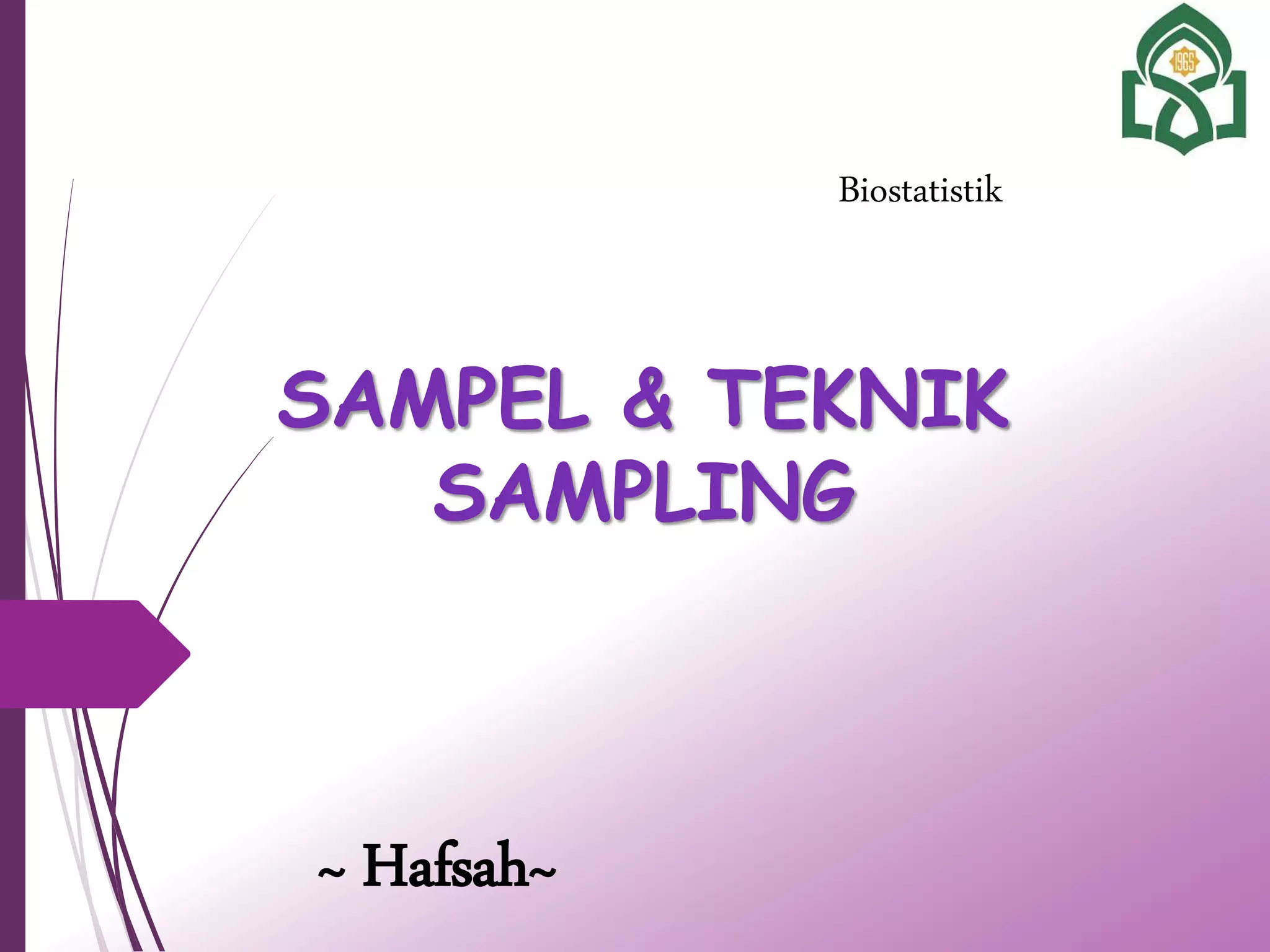 Sampel dan teknik sampling | PPTX