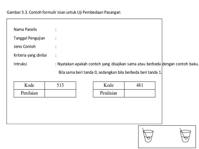 Sampel pada uji sensori