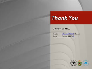 Thank You Contact us via… Mail:  [email_address] 63.com http:  //sinau.986/hc li 