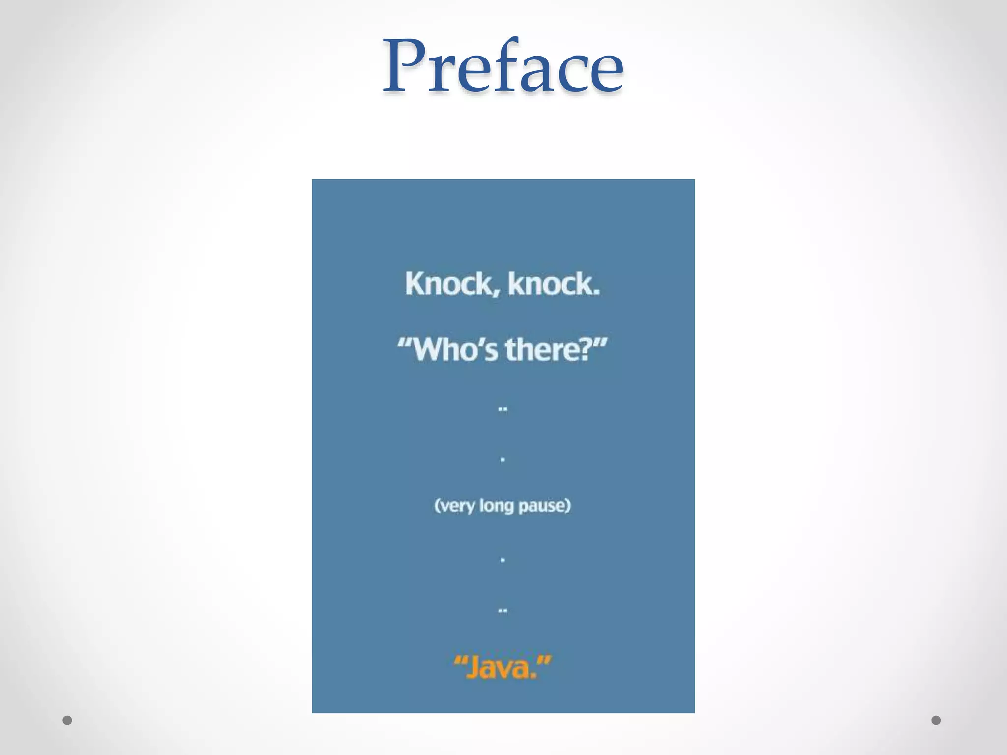 Preface
 