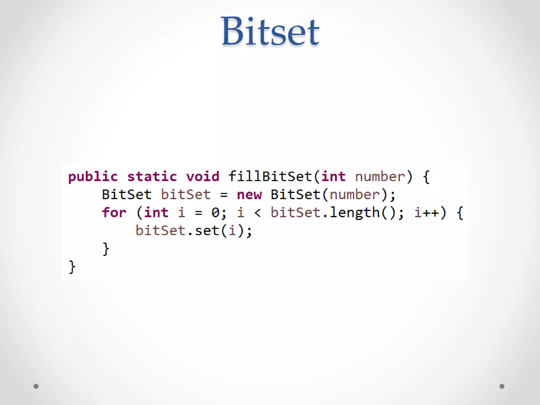 Bitset
 