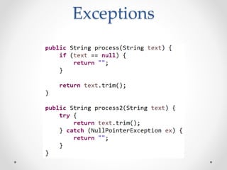 Exceptions
 