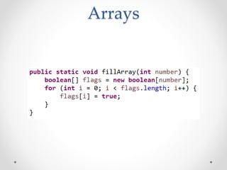 Arrays
 