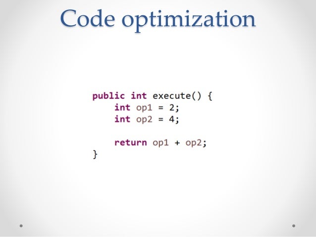 Effectiveness and code optimization in Java