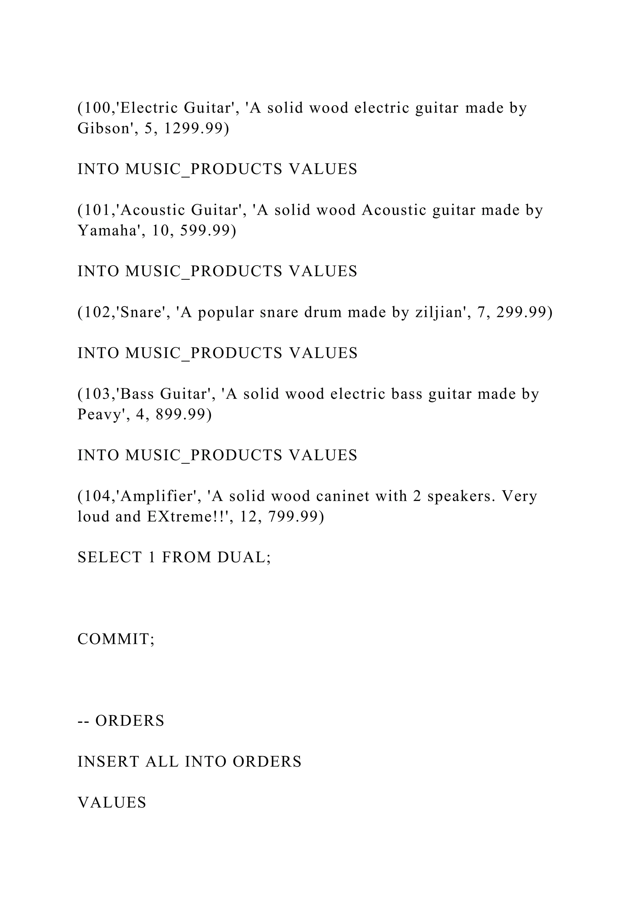 Sample sql start setup create usercreate user docx