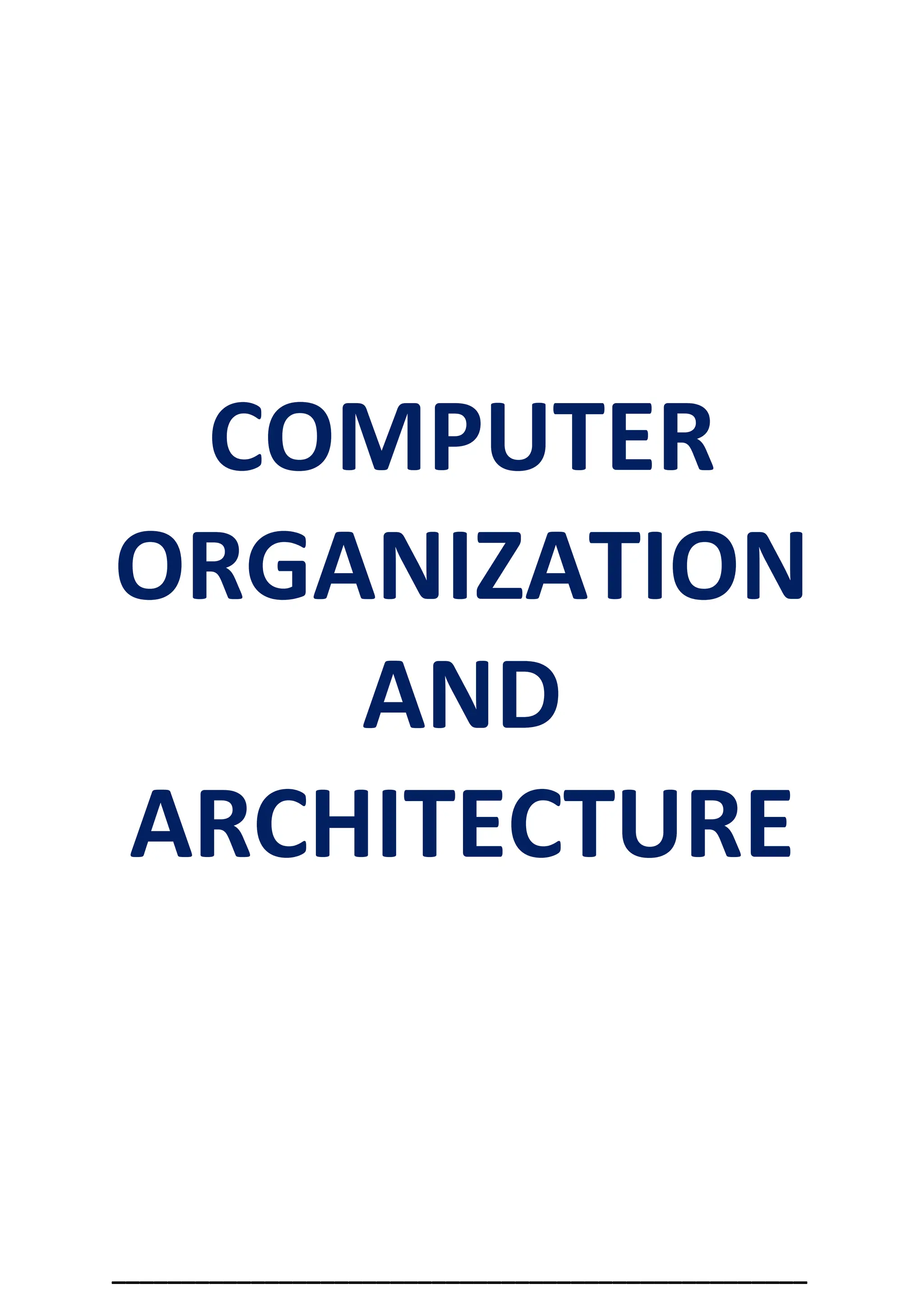 Computer organisation and architecturesn | PDF