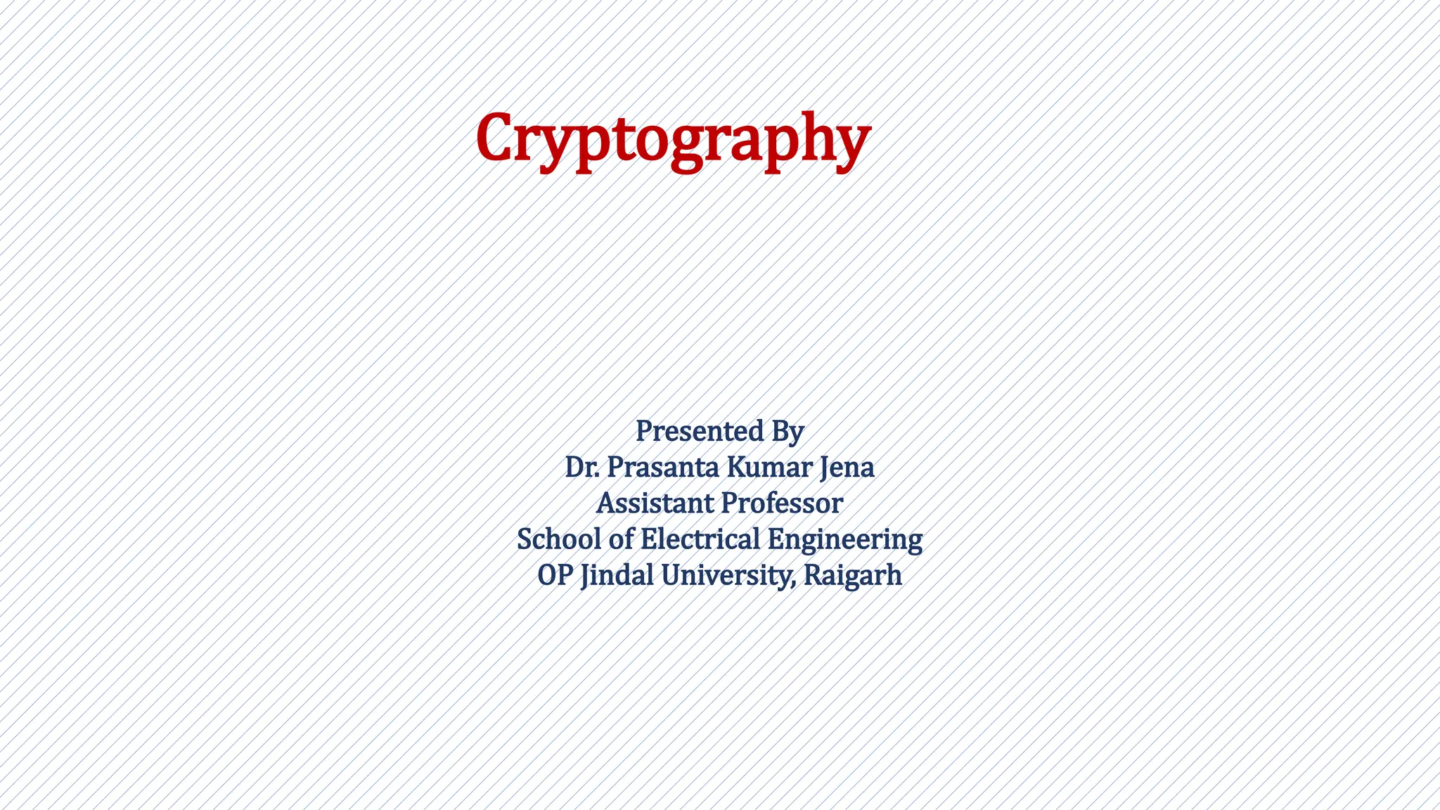 sample presentation on cryptography and its use a symmetric and ...