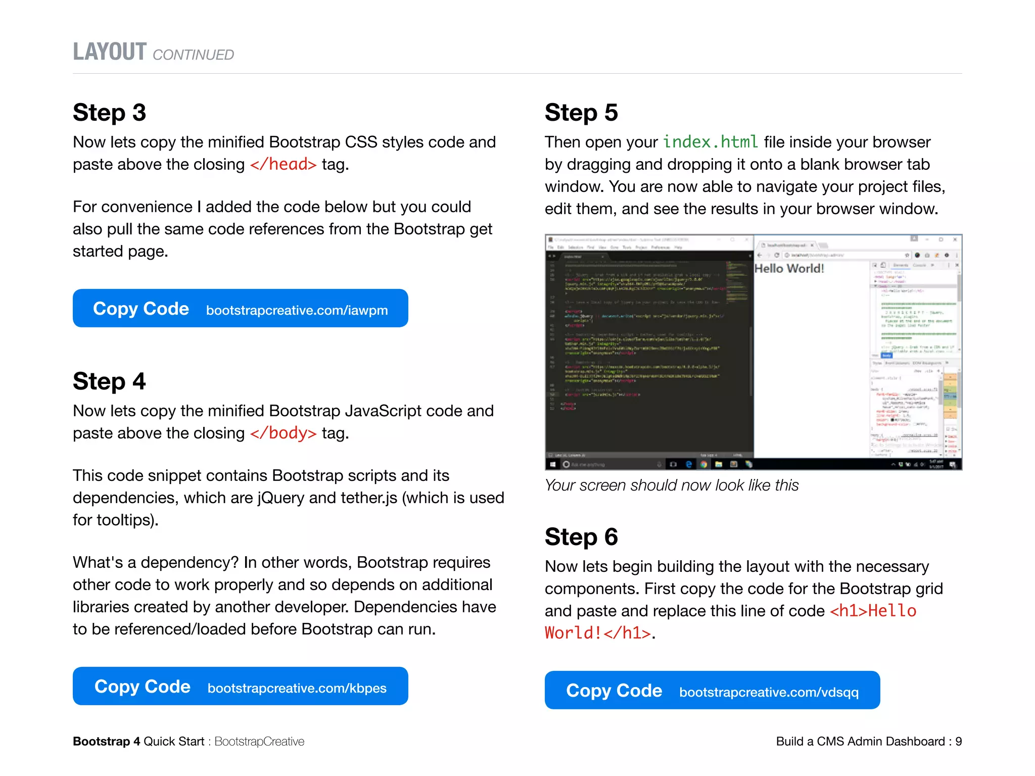 Bootstrap 4 tutorial pdf for beginners learn step by step ppt