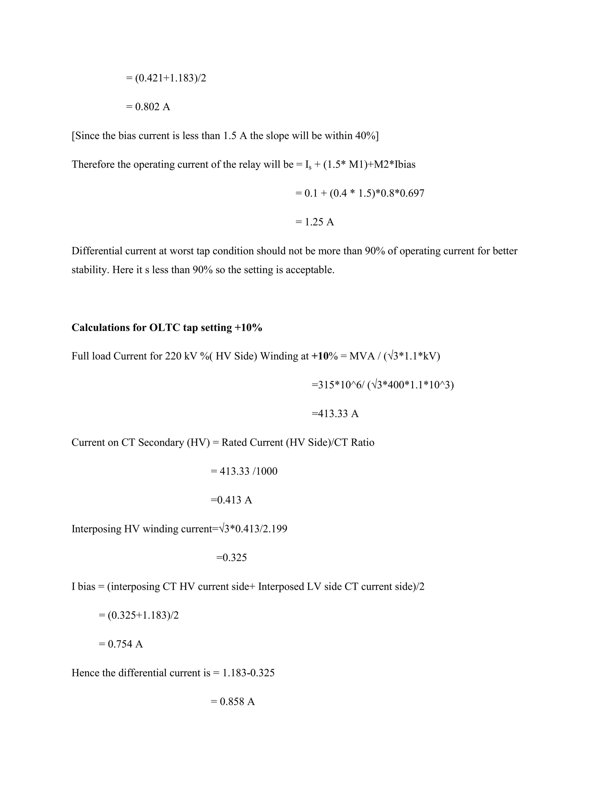 P642 Relay Calculation Sample calculation-for-differential-relays-170330122259 | PDF