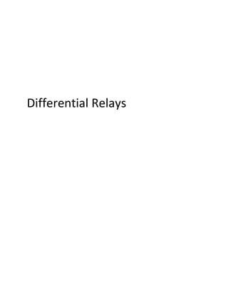 Differential Relays
 