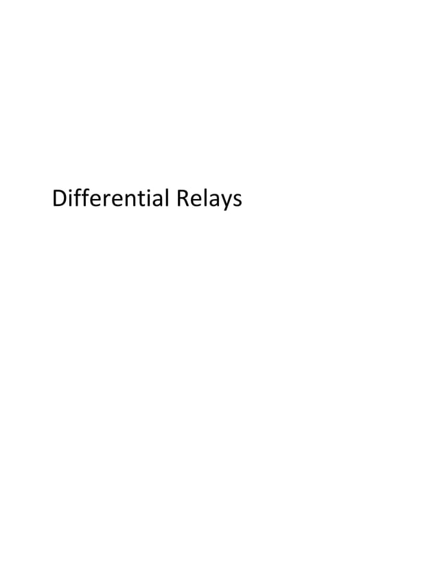 Sample calculationfordifferentialrelays PDF