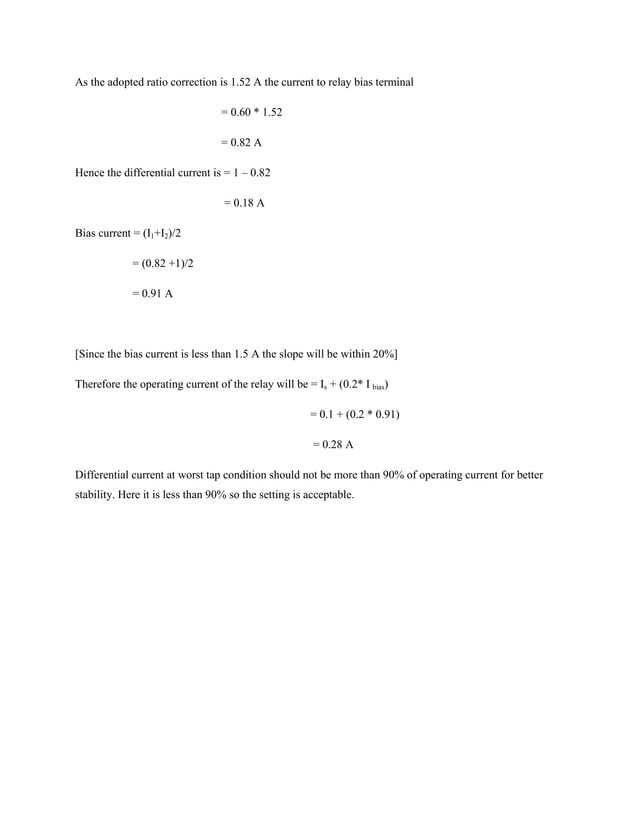 Sample calculationfordifferentialrelays PDF