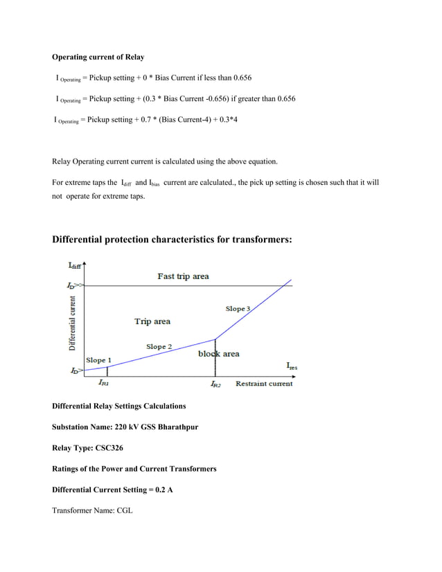 Sample calculationfordifferentialrelays PDF