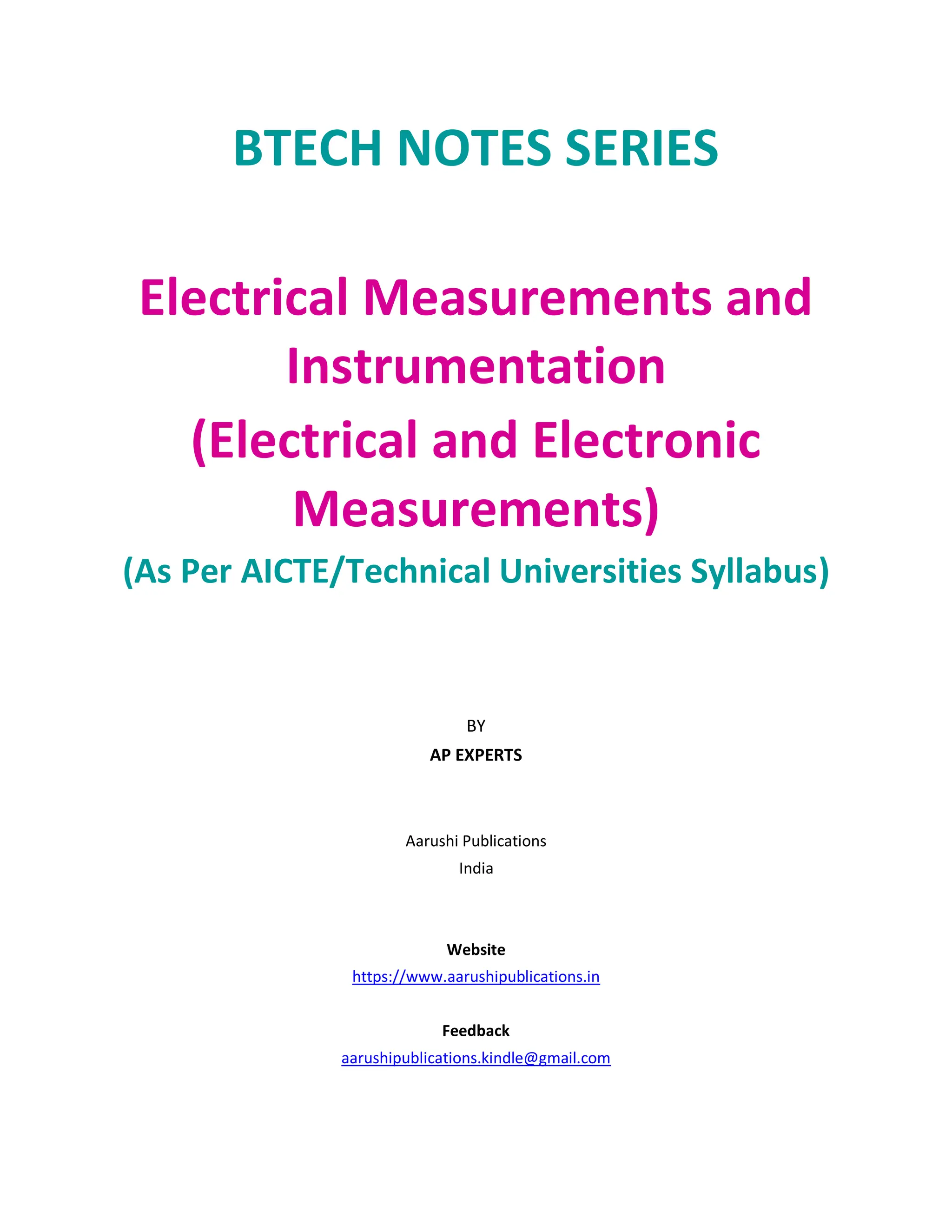 Full Chapter: Measurement of Voltage and Current | PDF
