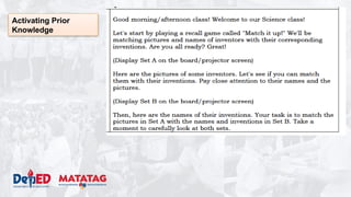 Activating Prior
Knowledge
 