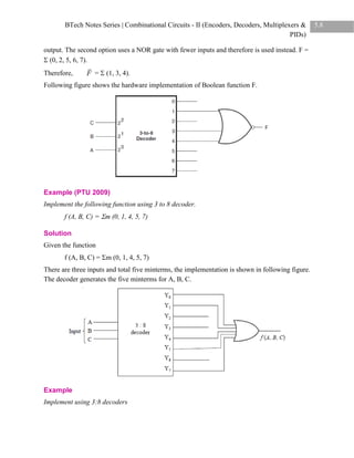 Combinational Circuits - II (Encoders, Decoders, Multiplexers & PIDs).pdf